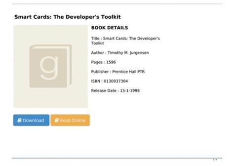 smart cards the developer's toolkit pdf download|Smart Cards: The Developer’s Toolkit .